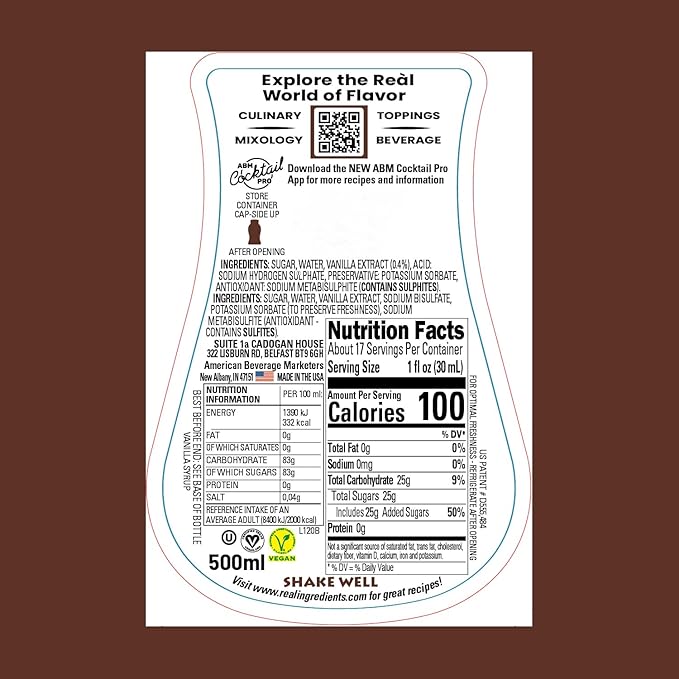 Vanilla Reàl Infused Exotics, Madagascar Vanilla Infused Syrup, 16.9 FL OZ Squeezable Bottle (Pack of 3)