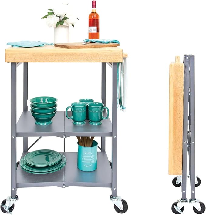 Origami SMBT-02 Foldable Kitchen Island Cart