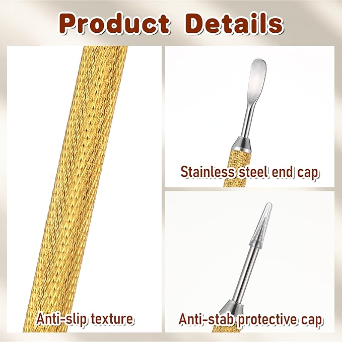 2 PCS Latte Art Pen with Wood Handle Coffee Stencils Latte Art Stainless Steel Lattes Arts Tools Double-Ended Barista Tool for Coffee Bar Travel Home and Cafe Use