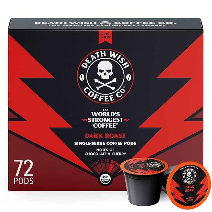 Death Wish Coffee Co., Dark Roast Single Serve Coffee Pods (72 Count)