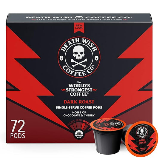 Death Wish Coffee Co., Dark Roast Single Serve Coffee Pods (72 Count)