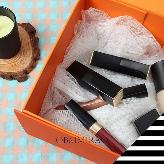 10 Small Orange Gift Boxes 9.5x7x4 Inches, Magnetic Gift Box with Lid Wholesale gift boxes for Presents Bridesmaid Proposal Boxes (Imitate Leather Texture, 10pcs/pack)