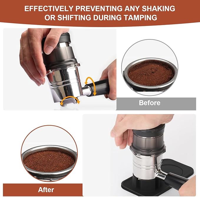 Tamping Mat for Ninja Luxe Cafe Espresso Machine ES601/ES701 – Food-Grade Silicone Base Tamper Holder – Non-Slip Tray Accessories for Ninja Luxe Cafe