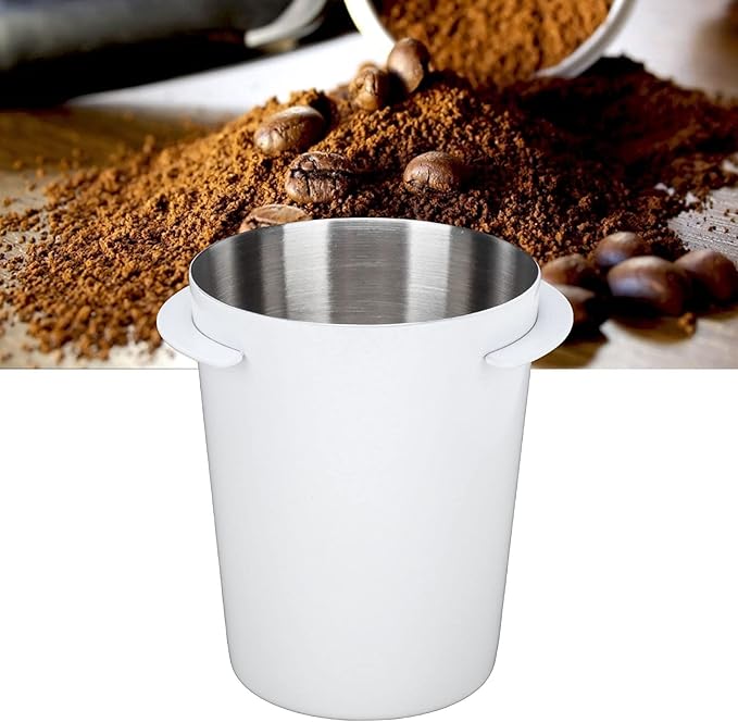 Tbest Ing Cup 58Mm,Coffee Dosing Cup 58Mm, Dosing Cup,Dosing Cup 5858Mm Coffee Dosing Cup Stainless Steel Coffee Handle Dosing Tool Accessoryblack (58mm White)