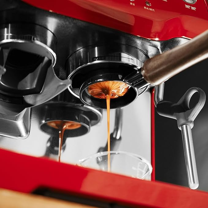 MHW-3BOMBER 54mm Bottomless Portafilter Fits Breville Barista Express, BES870XL, BES878, BES880, 3-Ears Espresso Portafilter with Filter Basket for 54mm Breville Machines, Wood Handle, BP7118B