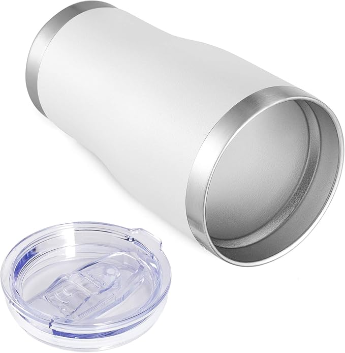 VEGOND 20oz Tumbler Stainless Steel Tumbler Cup with Lid And Straw Vacuum Insulated Double Wall Travel Coffee Mug(White 12 Pack)