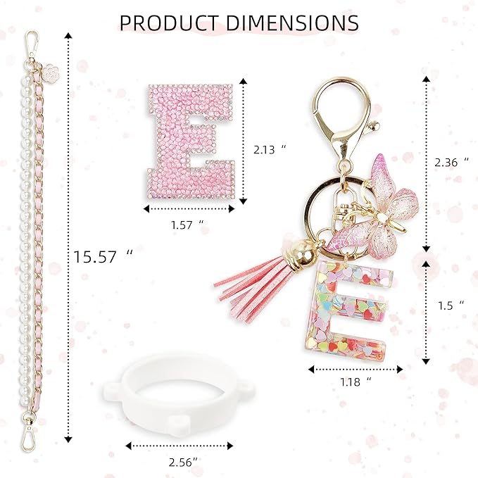 Letter Handle Strap Accessories with Cute Initial Charm Compatible with Owala Water Bottle 24oz 32oz 40oz Owala Kids