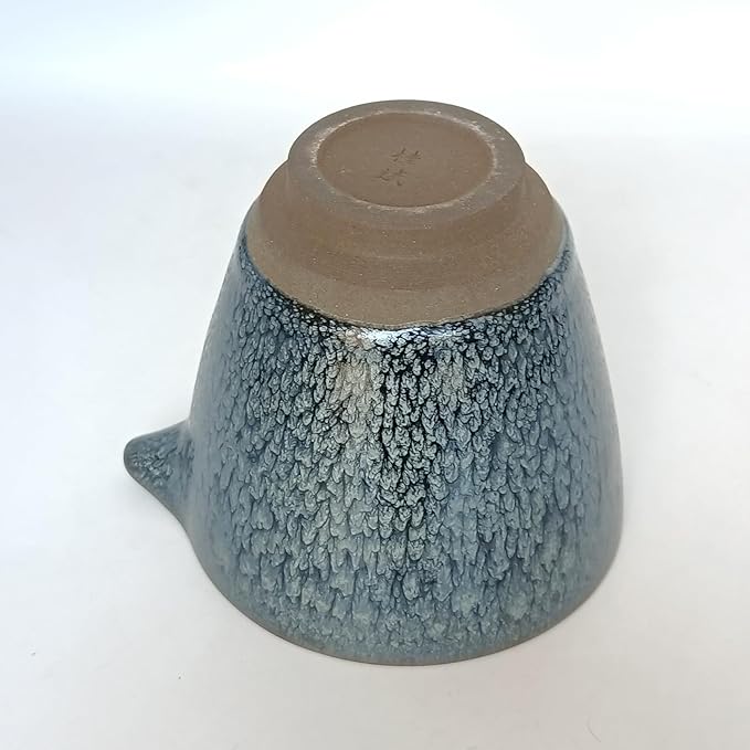 Ceramic Tea Sharing Cup, Kungfu Tea Pitcher, Tenmoku Teapot Chinese Traditional Cha Hai, Jianzhan Tenmokus Teacup Fine Porcelain Creamer Pitcher for Tea Milk Coffee, 7.44 oz Small Jug