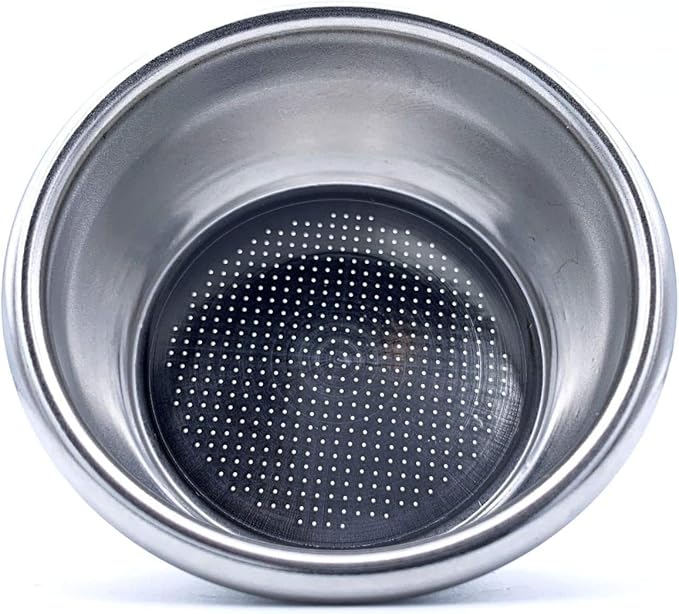 54mm 2 Cup Dual Wall Coffee Filter Basket - Pressurized Stainless Steel, Metal Portafilter Container - Reusable, Washable - Compatible with Breville Espresso Machines - 18/20g (Dual Wall)