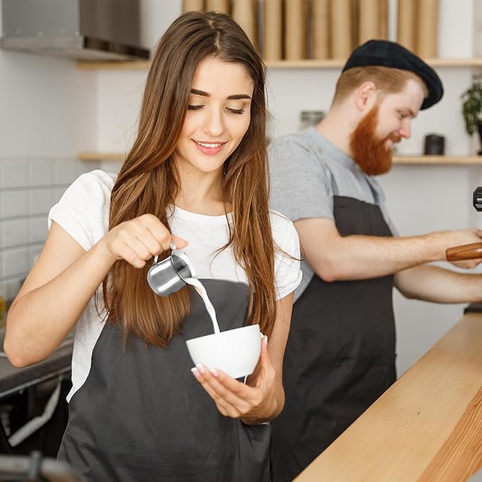 3 Oz Small Creamer Pitcher, Stainless Steel Bell Creamers, Mini Creamer Dispenser with Pouring Spout for Cream, Milk, Salad Dressing, Maple Syrup, 12Pack