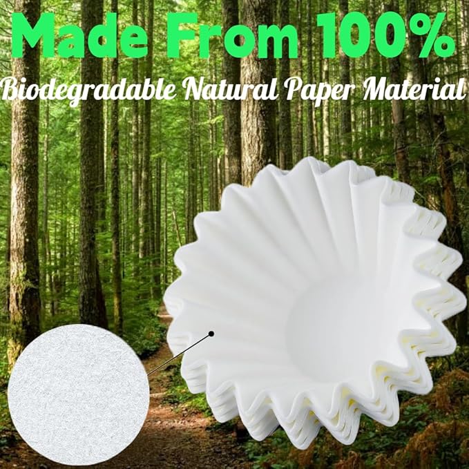 200 Pcs Coffee Paper Filters for Ninja PB051, Disposable Coffee Filter for Ninja Pods and Grounds Coffee Maker, White Small Coffee Filters