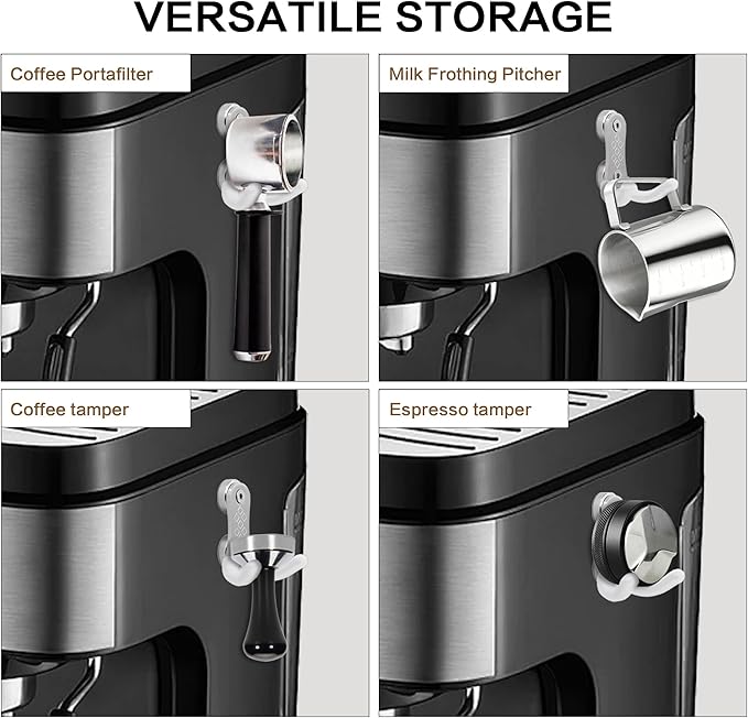 Magnetic Portafilter Holder for Metal Wall Surface, Espresso Accessories Organizer Tools Compatible with Ninja Luxe Cafe, Breville Coffee Machine