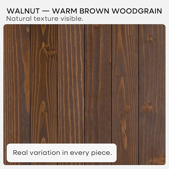 Homeforia Classic Walnut 30 inch Floating Shelf, High End Solid Real Wood Small 30inch Floating Shelves for Wall Mounted, 30in Floating Shelves, Heavy Duty Bracket, 30 X 6.5 X 1.75 inches, Set of 4