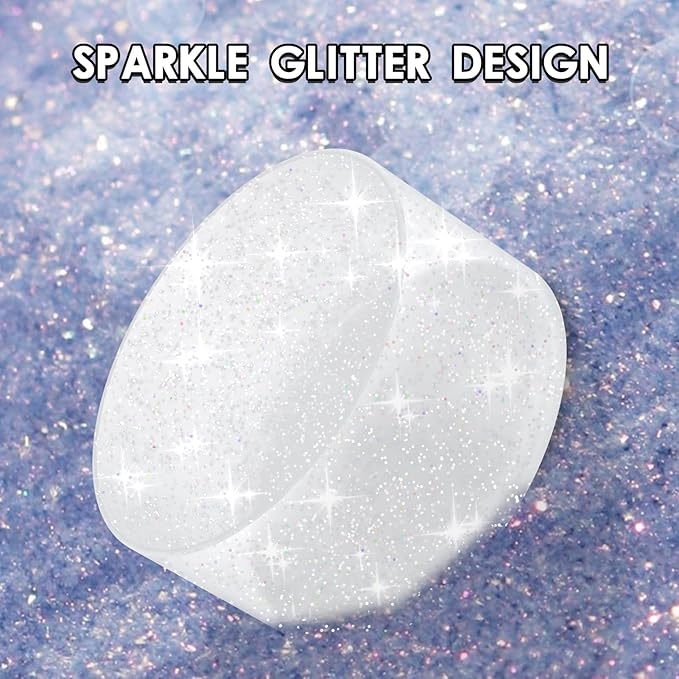 Protective Glitter Silicone Boot Compatible with Owala 24oz 32oz 40oz, Bling Cup Sleeve Bottom Bumper Cover Compatible with Owala FreeSip, Twist, or Flip Stainless Steel Water Bottles