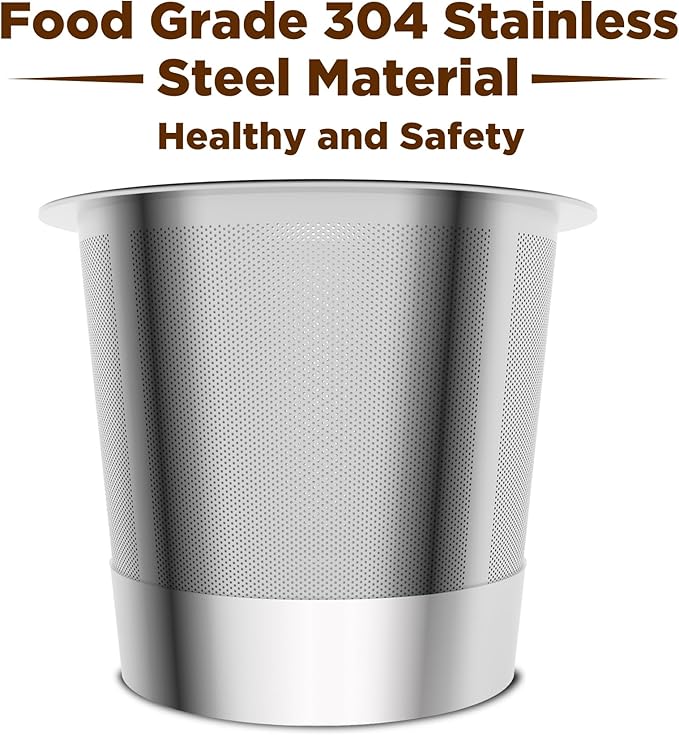 Haetyly 2 Pack Stianless Steel Reusable K Cups with 20 Count paper Filters, Refillable Universal Coffee Pods steel k Cups Compatible with Keurig 2.0 and 1.0 Coffee Makers(2 pack)