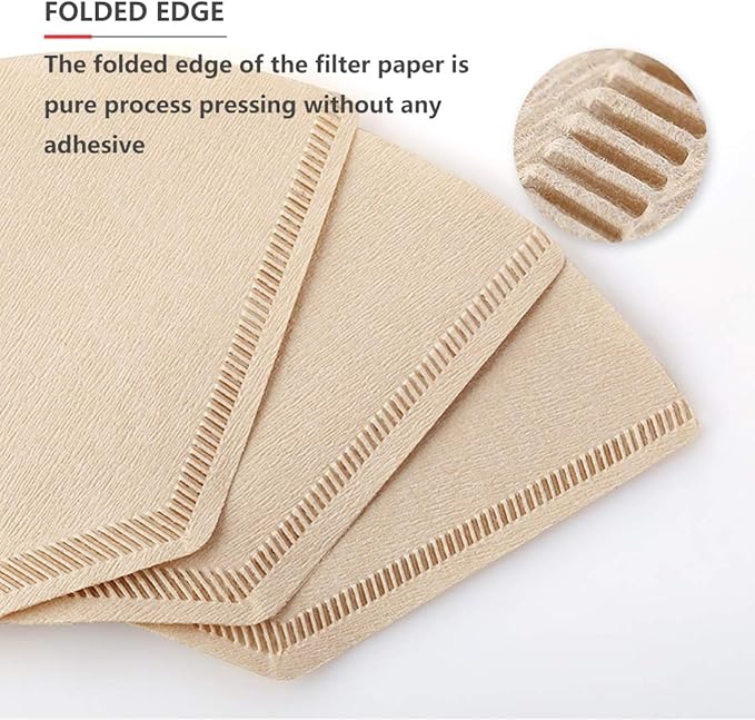 Coffee Filter #1, Disposable Coffee Filter Paper Natural Brown Cone Coffee Filters Unbleached U Shape Fit for Pour Over Coffee Cup, Coffee Maker(Brews 1-2 Cups,100 Count)