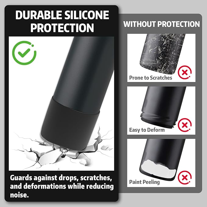 Silicone Boot for Owala 40oz Water Bottle – Anti-Slip Protective Cover, Bottle Boot, Base Cover Compatible with FreeSip, Sleeve for Stainless Steel Tumblers (Black, 40OZ)