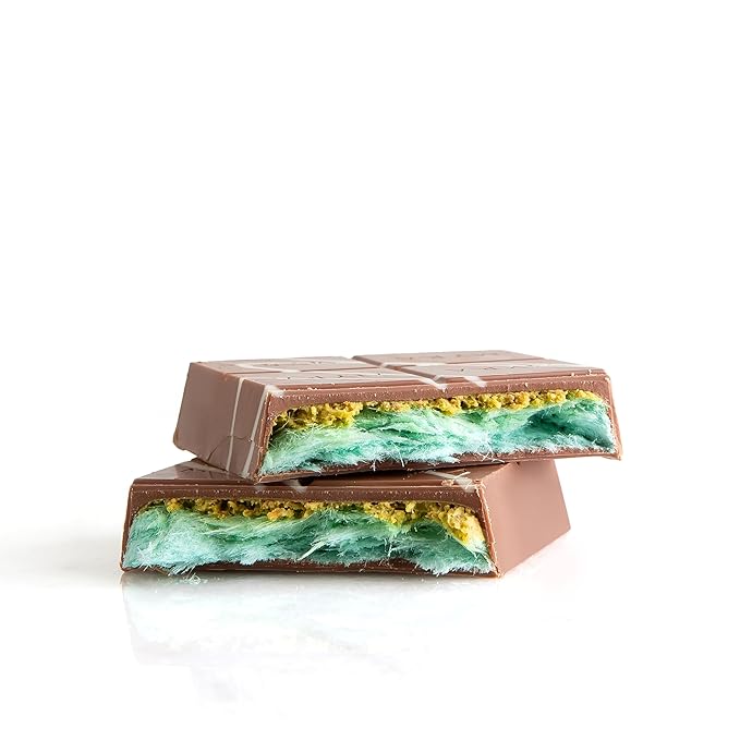 Carians Viral Frozen Italian Caramel Angel Hair Chocolate Bar - Pistachio, Kataifi & Caramel Flavor - Great for Gift Giving, Anniversary, Thanksgiving, Christmas