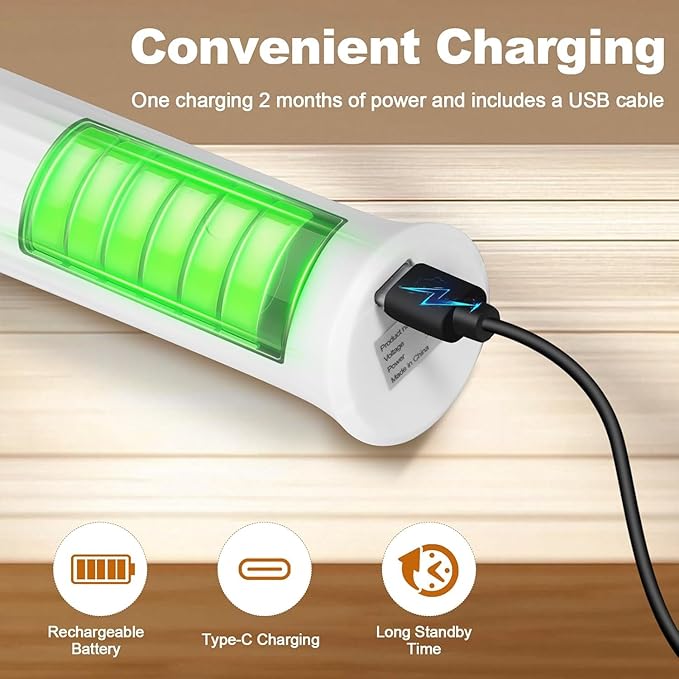 Rechargeable Milk Frother Handheld Electric Frother Wand Coffee Foam Maker with 2 Stainless Stee Whisks & 3 Speeds,Drink Mixer Handheld for for Latte, Cappuccino, Hot Chocolate, Matcha, Egg (Black)