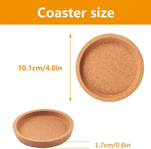 15 Pcs Cork Coasters with Lip,Protect Your Table from Beverage Leak-Proof Cork Cup Holder,Non-Slip,Absorbent and Reusable Coasters for Drinks,Suitable for use with Most Types of Mugs