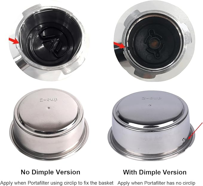 51mm Pressurized Filter Basket Compatible with Gevi/CASABREWS/CAPRESSO - Dual Wall Filter Basket - 2 Cups Capacity
