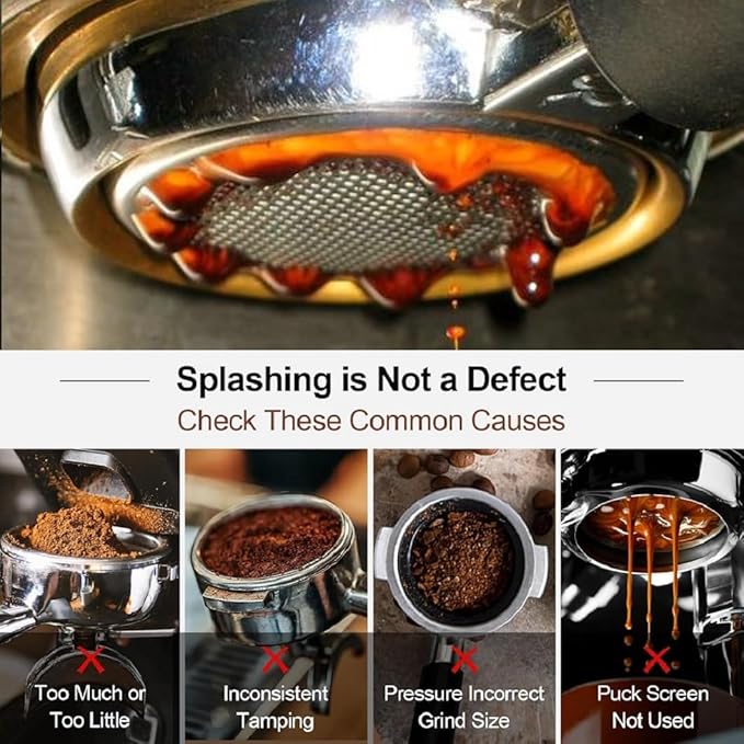 51mm Bottomless Portafilter 3 Ears Compatible with CASABREWS Espresso Machine CM5418, 3700Essential, Mr. Coffee Espresso and Cappuccino Machine (Bonus puck screen 51mm)