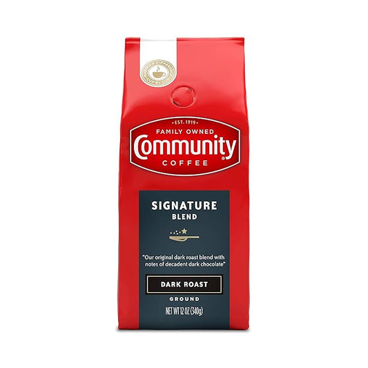Community Coffee Premium Ground Coffee, Signature Blend, Dark Roast, 12 Ounce (Pack of 1)