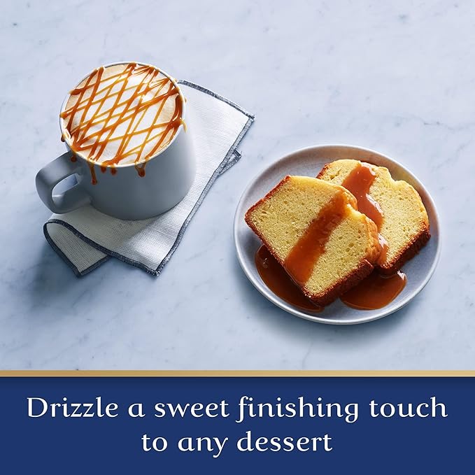 Ghirardelli Sea Salt Caramel Flavored Sauce, 87.3 Ounce Bottle with Ghirardelli Stamped Barista Spoon & Pump