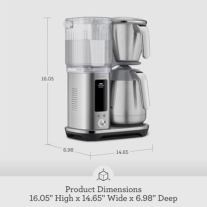 Breville Luxe Drip Coffee Machine BDC465DBL, Damson Blue, Thermal Carafe