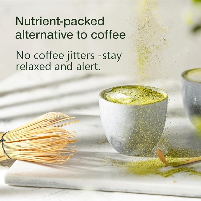 Ceremonial Grade Matcha Powder, Premium First Harvest Green Tea Powder – 100% Pure Matcha Tea, Vegan, Gluten-Free, Sugar-Free with No Additives (30g/1.06oz)