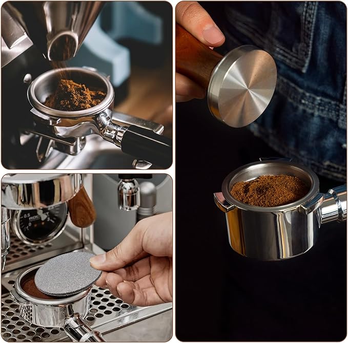 2 Pack 51mm Espresso Puck Screen, 1.7mm Thickness 150μm Reusable Espresso Screen 316 Stainless Steel, Compatible with Espresso Machine Espresso, 51mm Portafilter Filter Basket