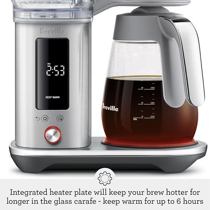 Breville Luxe Drip Coffee Machine BDC415BTR, Black Truffle, Glass Carafe