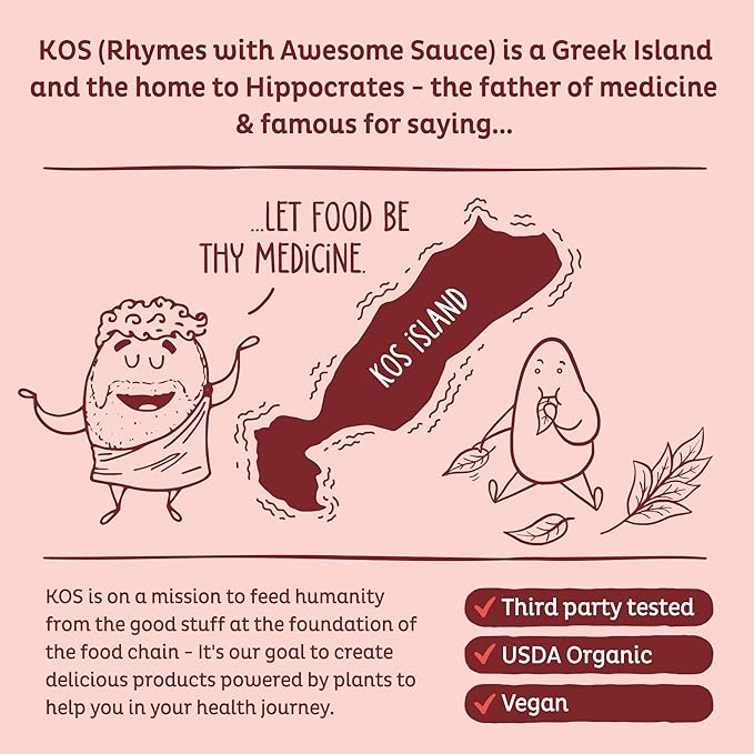 KOS Mushroom Coffee - USDA Certified Organic - Dark Chocolate Mocha Flavor - Mushroom Coffee Latte Powder with Reishi, Cordyceps, Lion's Mane, Chaga & Turkey Tail Mushrooms