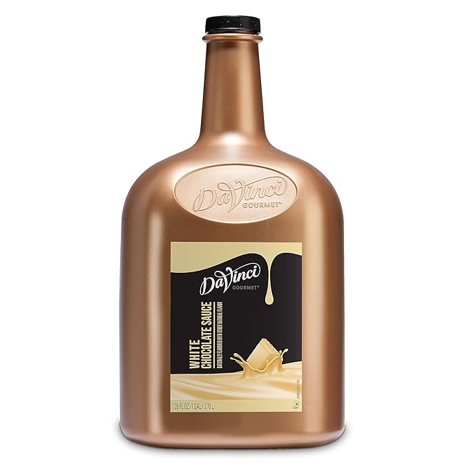 DaVinci Gourmet White Chocolate Sauce, 128 Fluid Ounces (Pack of 1)