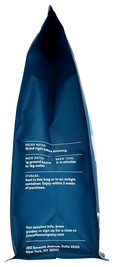 Joe Coffee Company - Nightcap Decaffeinated Whole Bean Specialty Coffee, 12 oz Bag | NYC Roaster, Rainforest Alliance Certified, Kosher, Climate-Friendly