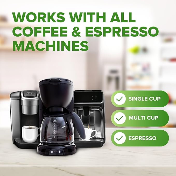 Renuv® Coffee Maker Cleaner + Dishwasher Cleaner Bundle - Heavy Duty Kitchen Appliance Deep Cleaning and Descaling, (12 Tablets of each)