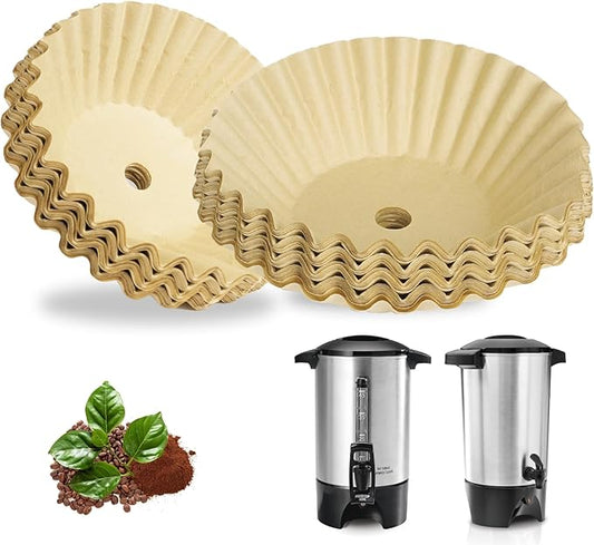 Paper Coffee Filters for Hamilton Beach 45 Cup Coffee Urn and Hot Beverage Dispenser, Unbleached Large Coffee Filters for Most 30-50 Cup Large Coffee Maker, 120 Pcs