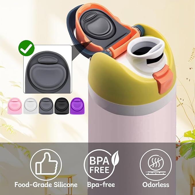 5 Pcs Replacement Seal Stopper Compatible with Owala FreeSip 16oz 32oz,Bottle Top Gasket Lid for Owala 16/19/24/32/40oz Seal Mouth Cap Silicone Stopper Parts Insert Accessories（5 colors 4）