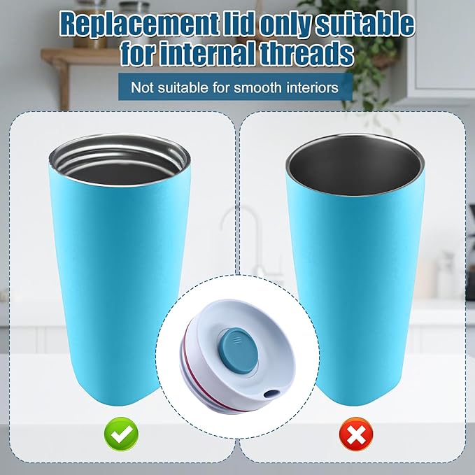 Replacement Lid for Owala SmoothSip Slider 20oz & 12oz, Top Cover Compatible with Owala 24oz Coffee Tumbler, Coffee Travel Mugs Leakproof Accessories, BPA-Free (Blue-Purple)