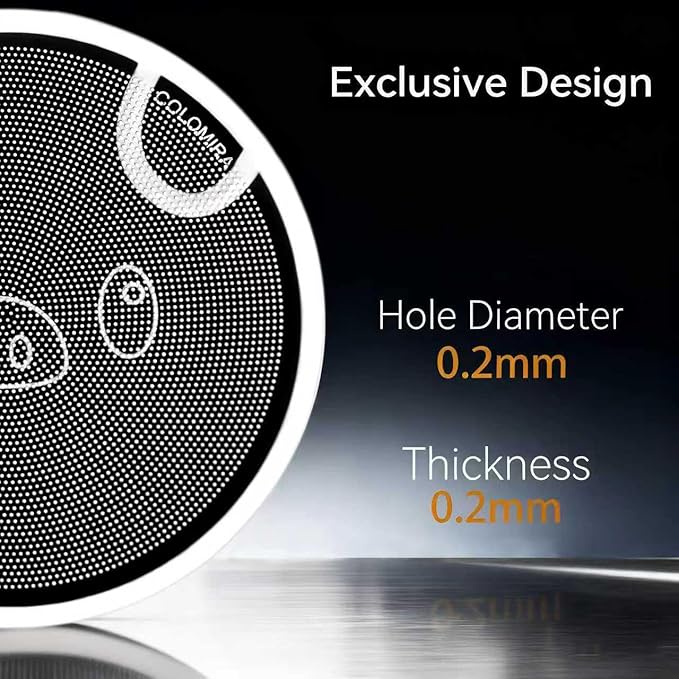 58mm Espresso Puck Screen, 0.2mm Ultra Thin Espresso Puck, Metal Reusable Coffee Filter for 58mm Espresso Portafilter Basket with Titanium PVD Coating - 316 Stainless Steel(Piggy)