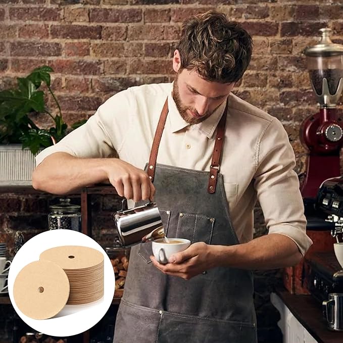 400Pcs Percolator Coffee Filters, 3.75in Unbleached Coffee Filter, Natural Disposable Disc Coffee Filters for Percolator Coffee Pot, Coffee Filter for Home Office Camping Use