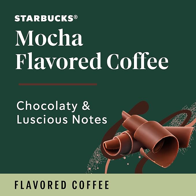 Starbucks Ground Coffee, Flavored Hot or Iced Coffee, Mocha, 11 oz