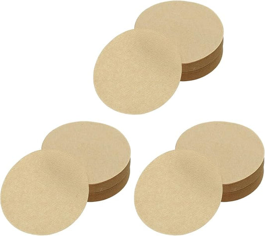 uxcell 300Pcs Coffee Filters,2.36 inch Disposable Round Paper Filter, Suitable with Home Office Use and Drip Coffee Maker, Wood Color