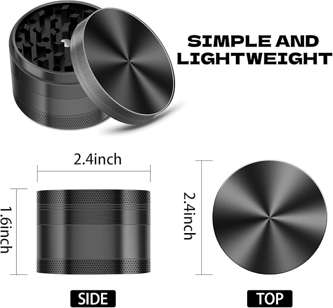 Grinder 2.5 in. (Black) Steel Kitchenware