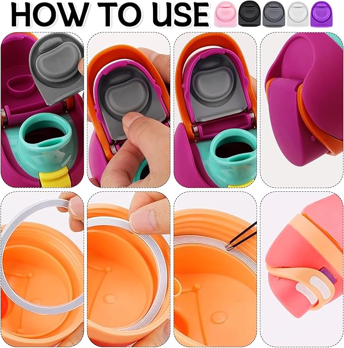 5 Sets Replacement Stoppers Gasket Seal for Owala Freesip 32oz Cap Mouth,Water Bottle O Sealing Ring Parts Top Lid Silicone Accessories for Owala Freesip 16/19/24/32/40oz