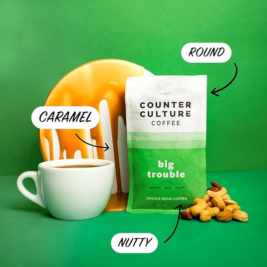 Counter Culture Coffee - Whole Bean Coffee - Multi-Pack - One 12oz Bag of Each (Big Trouble and Forty-Six)