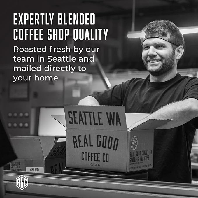 Real Good Coffee Company Breakfast Blend Light Roast Ground Coffee - Sustainably Sourced Arabica Coffee Beans - Versatile for Drip, French Press & Espresso Machines - 32 Oz - Pack of 1
