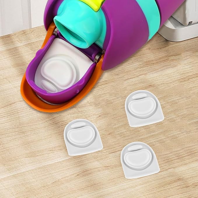 4pcs Replacement Stopper Compatible with Owala FreeSip 24oz 32oz,Water Bottle Top Gasket Lid for Owala 16/19/24/32/40oz Seal Bottle Mouth Cap Stopper Parts Silicone Insert Accessories (White)