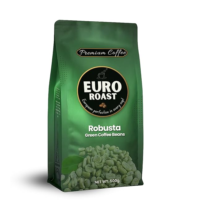 Euro Roast, Fresh Robusta Green Beans, Premium Quality Coffee, 500g Bag