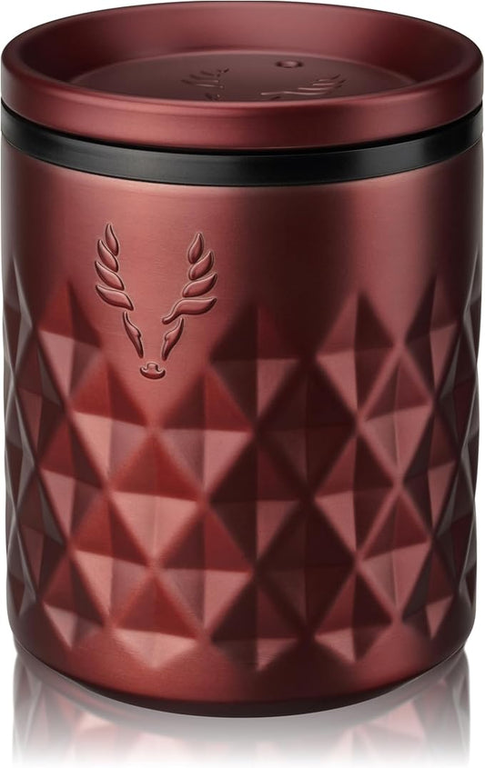 Viski Paragon Cocktail Tumbler Insulated Cocktail Cup, Insulated Ceramic Lined Rocks Tumbler Stainless Steel Whiskey Glass Rose Pink 12oz Set of 1